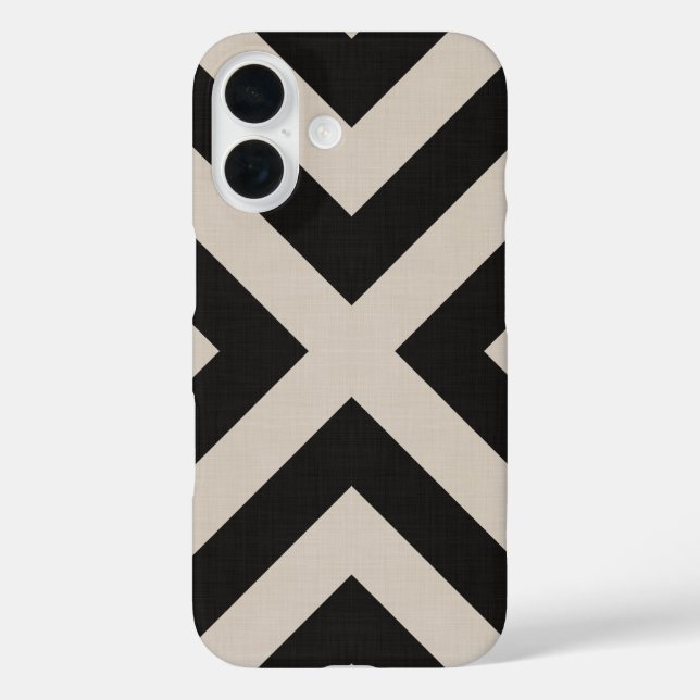 Coques Case-Mate iPhone Rustique Black X Chevron (Verso)