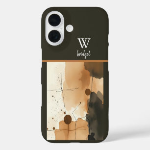Coque Pour iPhone 16 rustique Boho d'automne chaud Terre abstraite