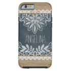 Rustique Burlap Lace Chalkboard personnalisé