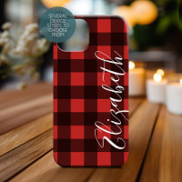Rustique rouge noir de Buffalo Plaid - peut modifi