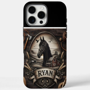 Coques iPhone 16 Pro Max Ryan's Black Stallion Farm Portrait
