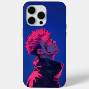 Coque iPhone 15 Pro Max Ryomen Sukuna Malédiction Néon