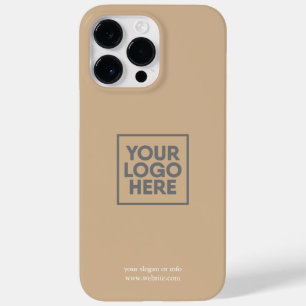 Coque Pour Pour iPhone 14 Pro Max Sable Beige Logo personnalisé Entreprise Société d