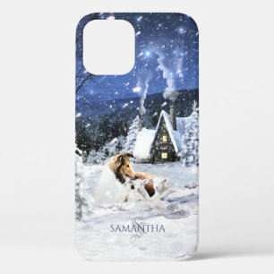 Case-Mate iPhone Case Sable Rough Collie & Agneaux dans la nuit magique 
