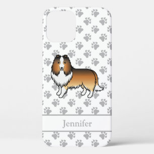 Case-Mate iPhone Case Sable Shetland Sheepdog Dessin et nom