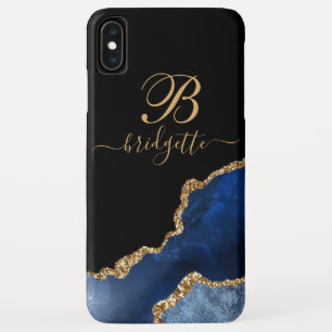 Case-Mate iPhone Case Sac fourre-tout moderne Blue Gold Agate Geode