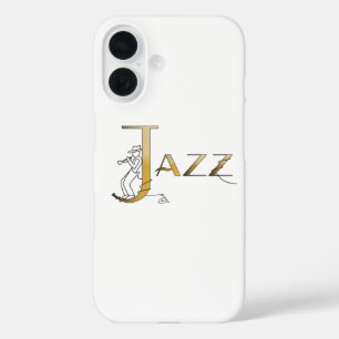 Coque Pour iPhone 16 Sacoche téléphonique en or Trumpet Jazz