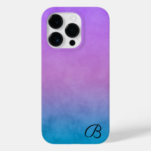 Coque Pour iPhone 14 Pro Sacoche téléphonique personnalisée violet et turqu