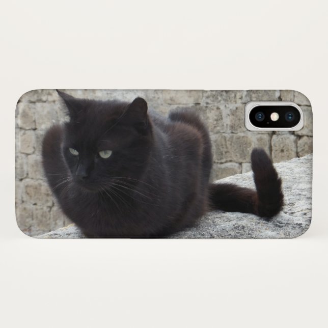 Coques Case-Mate iPhone Sacs de téléphone pour chat noir (Dos (Horizontal))