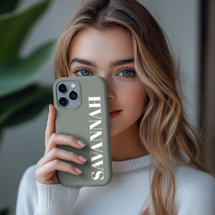 Case-Mate iPhone Case Sage élégant nom personnalisé simple