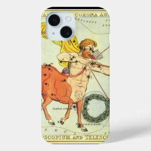 Coque Pour iPhone 15 Sagittaire, Constellation Vintage Urania's Mirror