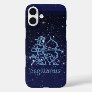 Coques iPhone 16 Plus Sagittarius Constellation & Zodiac Signe avec étoi