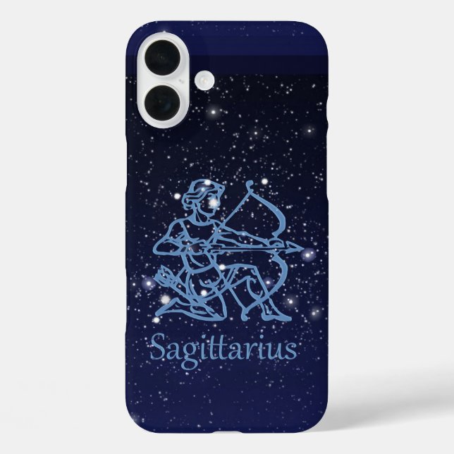 Coques Case-Mate iPhone Sagittarius Constellation & Zodiac Signe avec étoi (Verso)