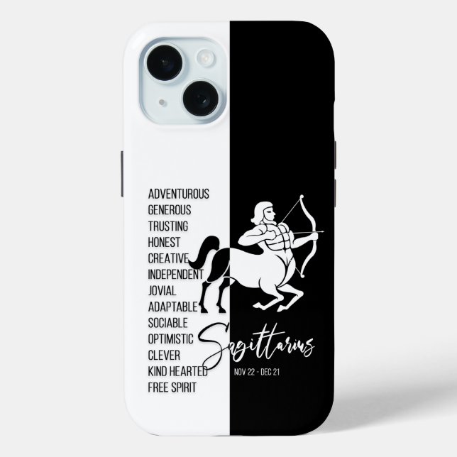 Coques Case-Mate iPhone Sagittarius signe zodiaque (Verso)