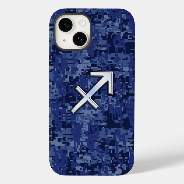 Coques Case-Mate iPhone Sagittarius Zodiac Connexion Navy Camo (Verso)