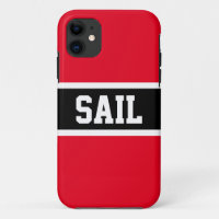 SAIL Sport sportif Bright Red Black White Stripe