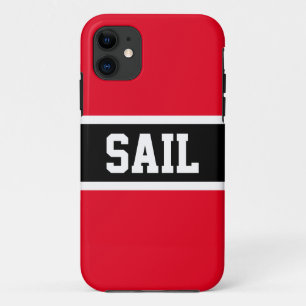 Case-Mate iPhone Case SAIL Sport sportif Bright Red Black White Stripe