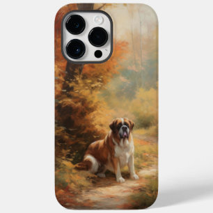 Coque Pour Pour iPhone 14 Pro Max Saint Bernard en automne Feuilles Automne automne 