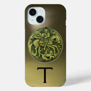 Coque Pour iPhone 15 SAINT GEORGE & DRAGON MEDALLION MONOGRAM Agate