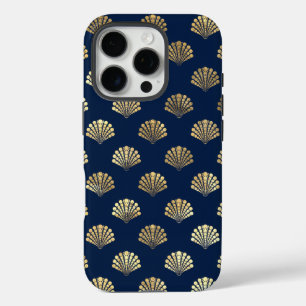 Coques iPhone 16 Pro Saint-Jacques d'or sur bleu