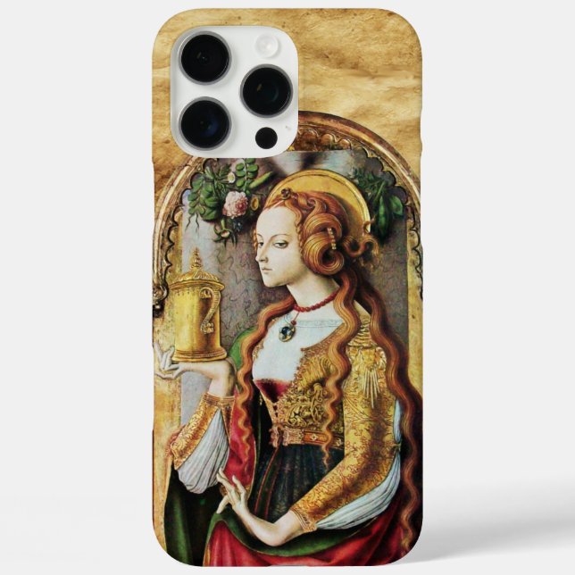 Coques Case-Mate iPhone SAINT MARY MAGDALENE Parchemin Ruby Gem Monogramme (Verso)