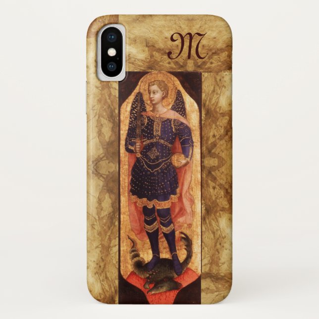 Coques Case-Mate iPhone SAINT MICHAEL ARCHANGEL AVEC monogramme DRAGON (Dos)