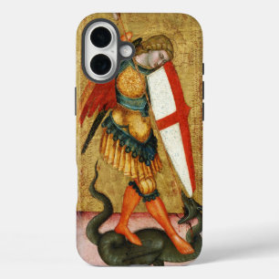 Coques iPhone 16 Plus Saint Michael Archangel et Dragon Prière Siennoise