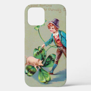 Case-Mate iPhone Case Saint Patrick's Day Boy & Lucky Pig, Vintage