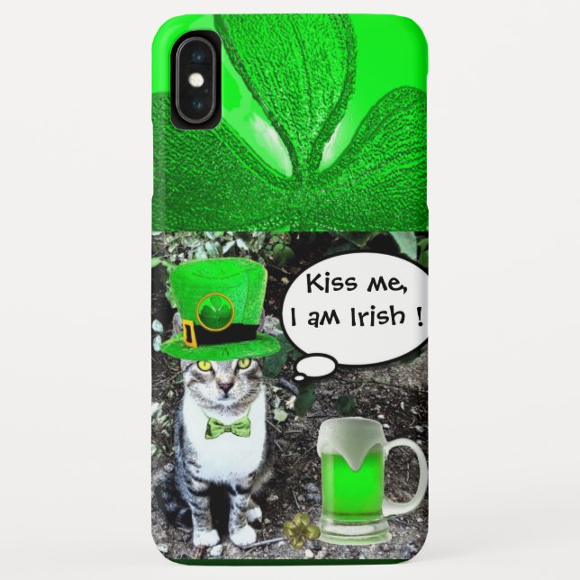 COQUES Case-Mate iPhone SAINT PATRICK'S DAY CHAT AVEC BIÈRE IRLANDAISE VER (Dos)