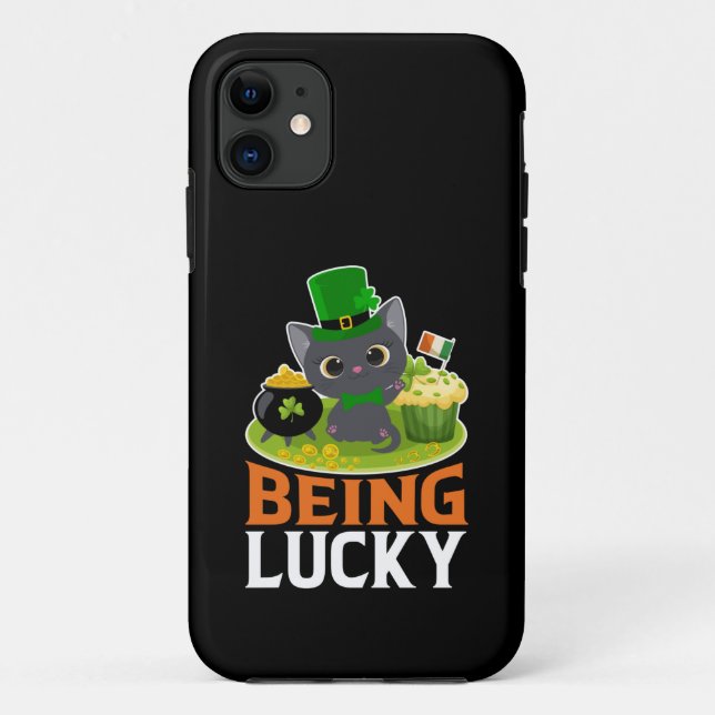 Coques Case-Mate iPhone Saint Patrick's Day Être chanceux (Dos)