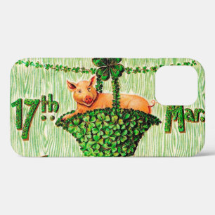 Case-Mate iPhone Case Saint Patrick's Day Lucky Pig, Vintage