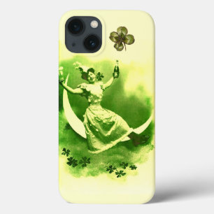 COQUES POUR iPhone SAINT PATRICK'S DAY LUNE LADY AVEC SHAMROCK