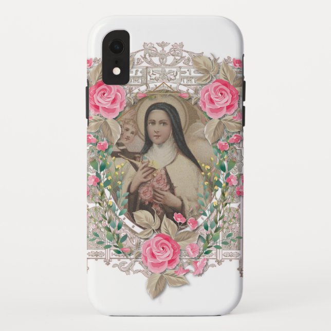 Coques Case-Mate iPhone Saint-Therese Roses Carmelite catholique  (Dos)