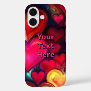 Coque Pour iPhone 16 Saint-Valentin Cœurs Multi Colorés