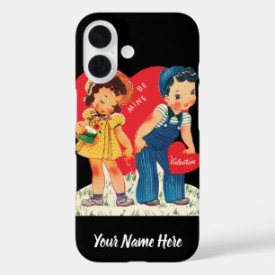Coque Pour iPhone 16 Saint Valentin, Coeurs Vintages pour filles et gar