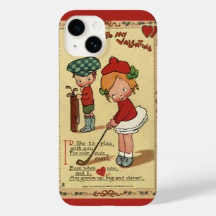 Coques Pour iPhone Saint-Valentin Mignon Vintage, Enfants Sports Golf
