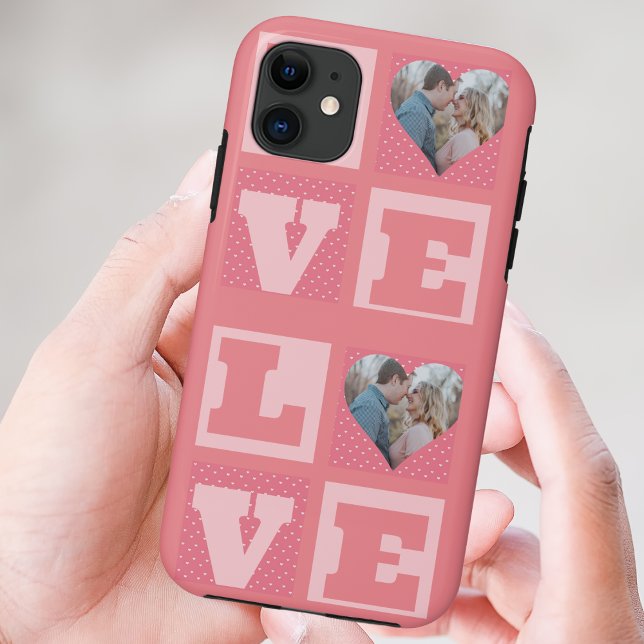 Coques Case-Mate iPhone Saint-Valentin Romantique rose Love Heart Photo (Créateur téléchargé)