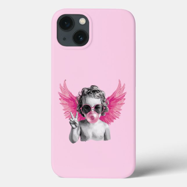 Coques Case-Mate iPhone Saint Valentin souffler la bulle Cupid Valentines  (Verso)