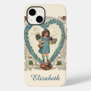 Coques Pour iPhone Saint-Valentin victorien vintage, Couronne de coeu
