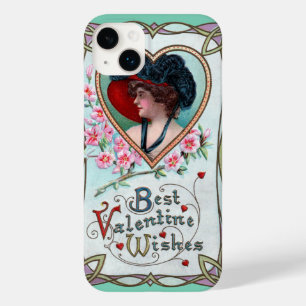 Coques Pour iPhone Saint Valentin vintage, une femme élégante dans un