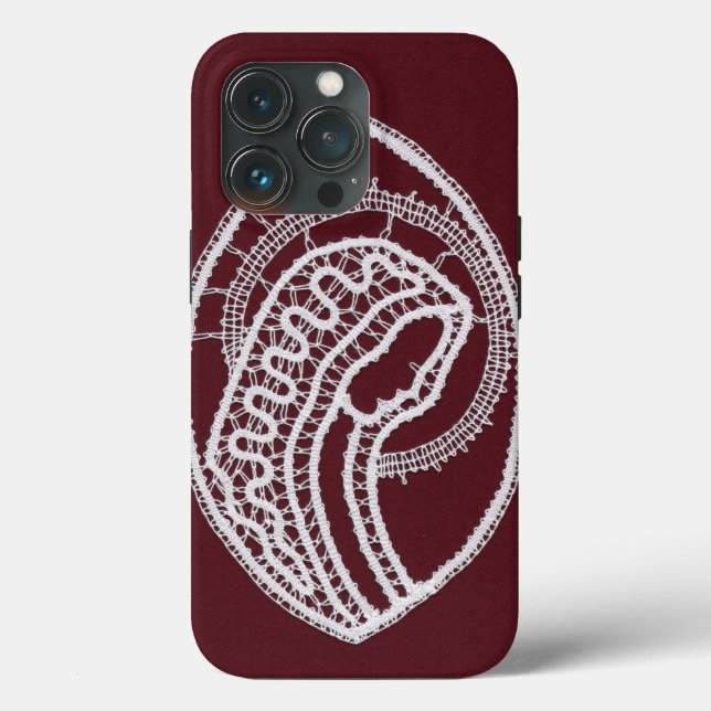 Coques Case-Mate iPhone Sainte Vierge Marie, dentelle (Verso)