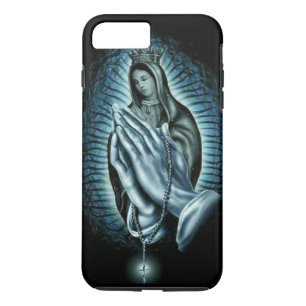 Coque Case-Mate Pour iPhone Sainte Vierge Marie Prière violette Rosaire