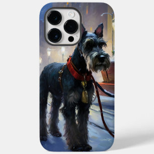 Coque Pour Pour iPhone 14 Pro Max Saison de Noël des Schnauzer miniatures