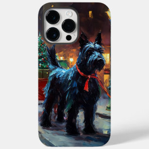 Coque Pour Pour iPhone 14 Pro Max Saison de Noël du Terrier écossais