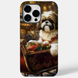 Coque Pour Pour iPhone 14 Pro Max Saison de Noël Shih Tzu