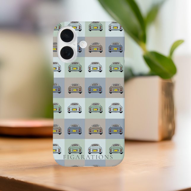 Coques Case-Mate iPhone Saison Figaro Nom du Motif de voiture (Cute figaro phone case with space for your name. All the original cars. It's Figaro Season!)