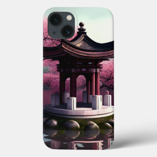 Case-Mate iPhone Case Sakura Cherry Blossom Garden Shrine Pond Japonais