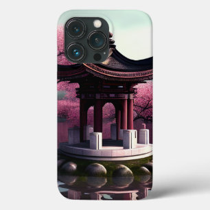 Case-Mate iPhone Case Sakura Cherry Blossom Garden Shrine Pond Japonais