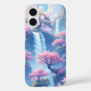 Coque Pour iPhone 16 Sakura Waterfall Paradise
