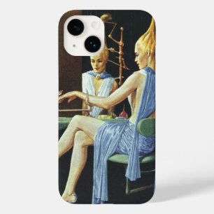 Coque Pour iPhone 14 Salon de beauté de science-fiction vintage Spa Man